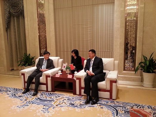 即墨市郑徳雁市长等会见高丽制钢 (中国) 刘涛董事长一行